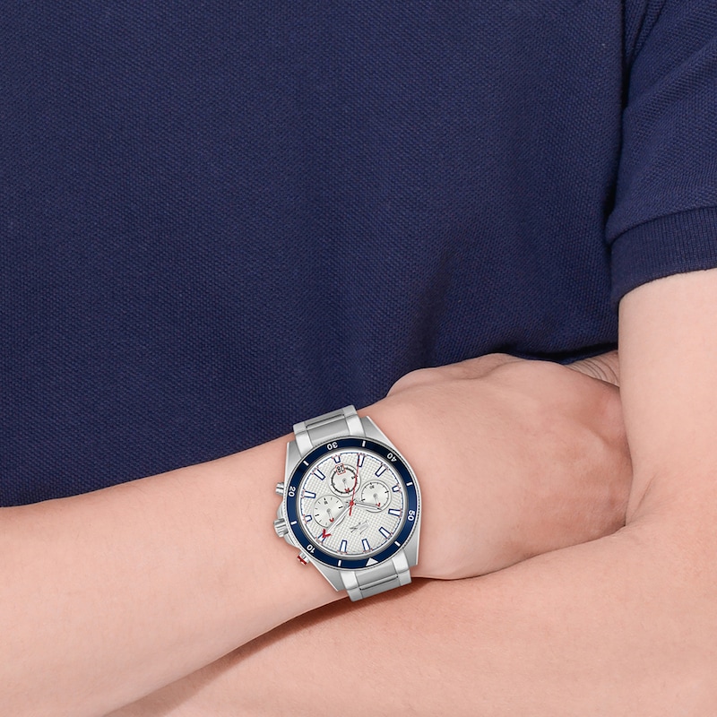 Main Image 4 of Lacoste Men's Mainsail White Dial Stainless Steel Bracelet Watch
