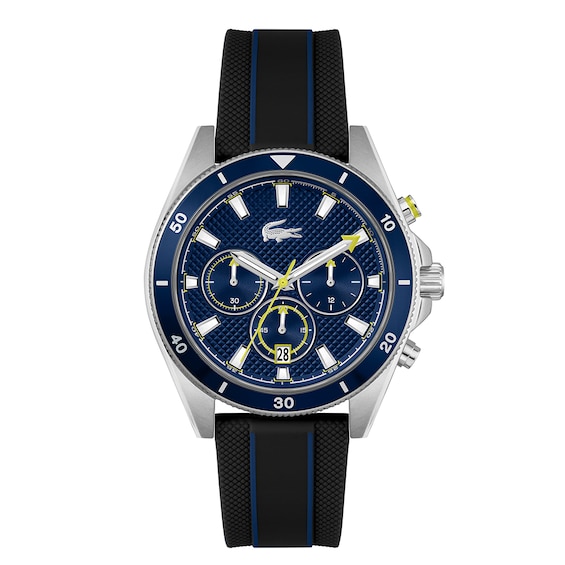 Lacoste Men's Mainsail Blue Dial & Blue Silicone Strap Watch