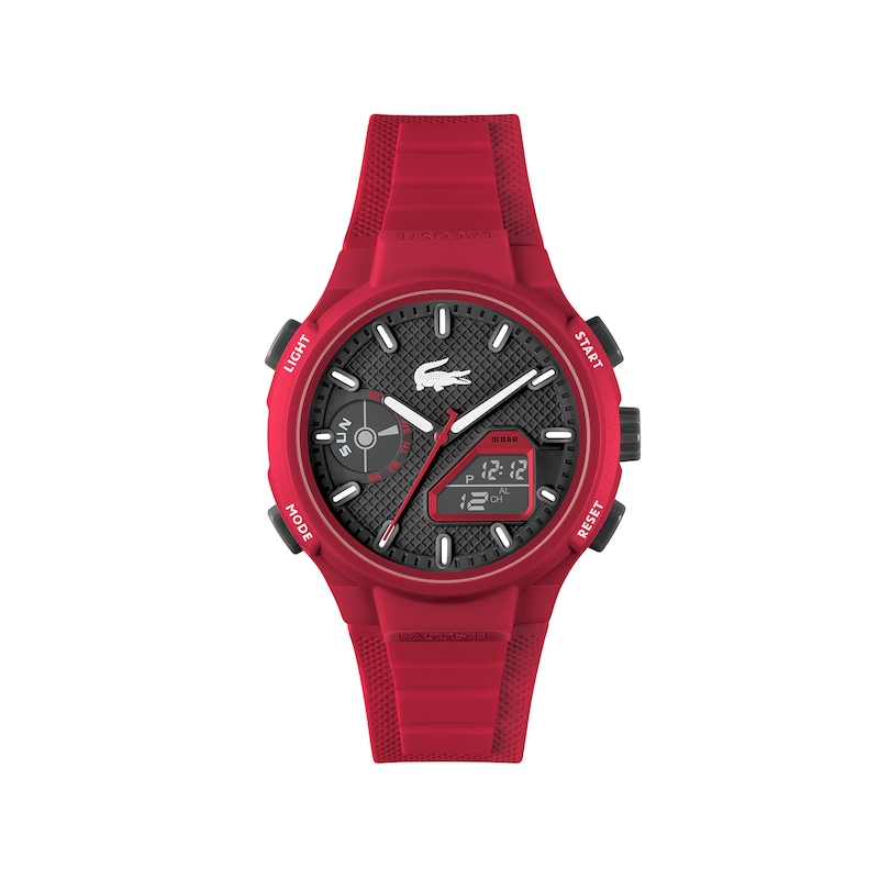 Main Image 1 of Lacoste Men's LC33 Black Dial Red Silicone Strap Watch