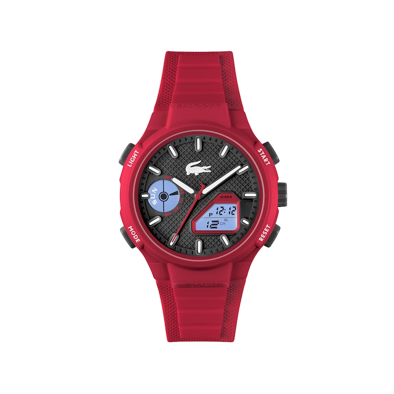 Main Image 4 of Lacoste Men's LC33 Black Dial Red Silicone Strap Watch