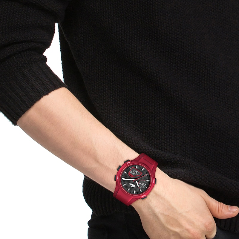 Main Image 5 of Lacoste Men's LC33 Black Dial Red Silicone Strap Watch