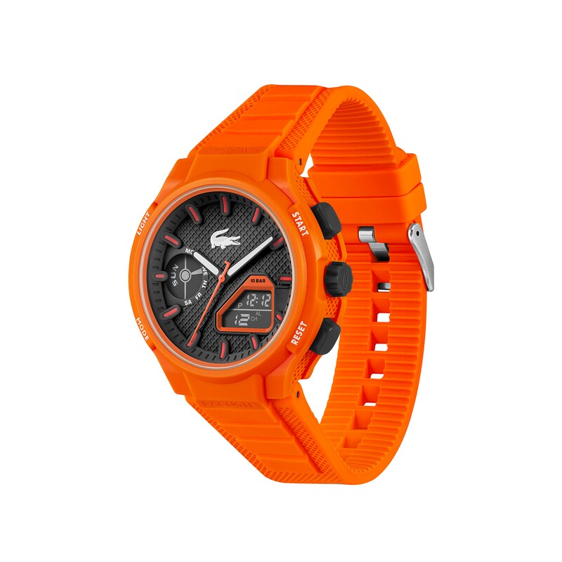 Main Image 2 of Lacoste Men's LC33 Black Dial Orange Silicone Strap Watch