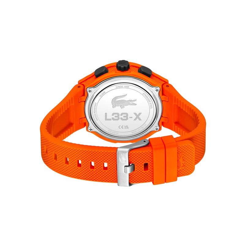 Main Image 3 of Lacoste Men's LC33 Black Dial Orange Silicone Strap Watch