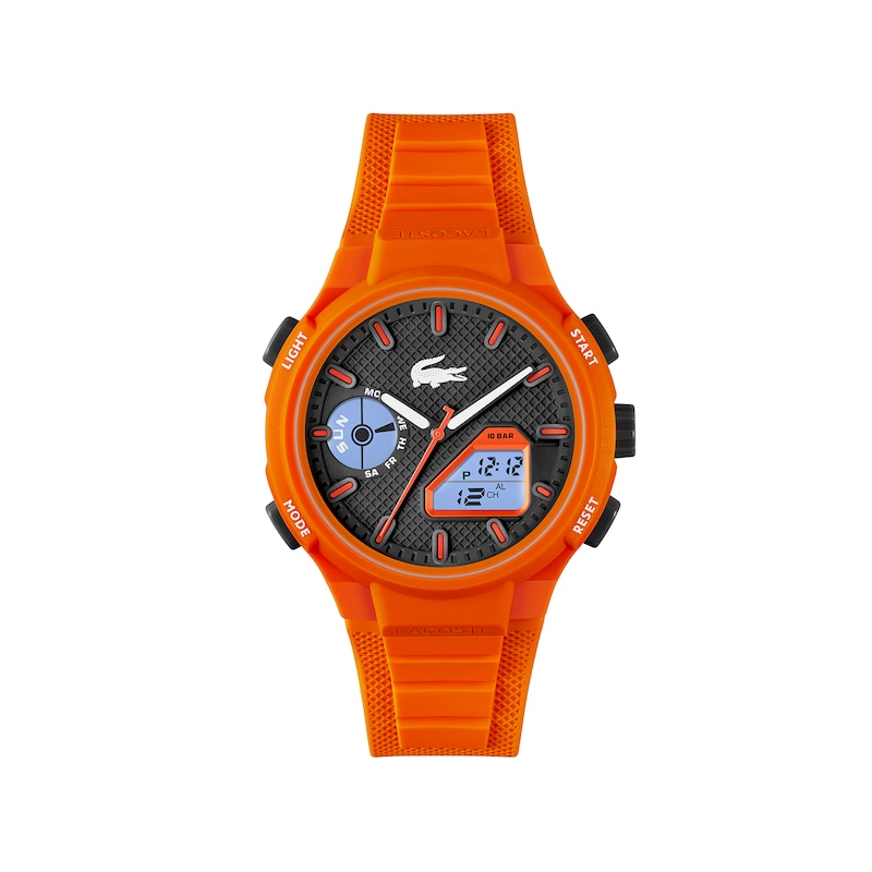 Main Image 5 of Lacoste Men's LC33 Black Dial Orange Silicone Strap Watch