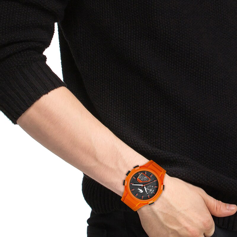 Main Image 6 of Lacoste Men's LC33 Black Dial Orange Silicone Strap Watch
