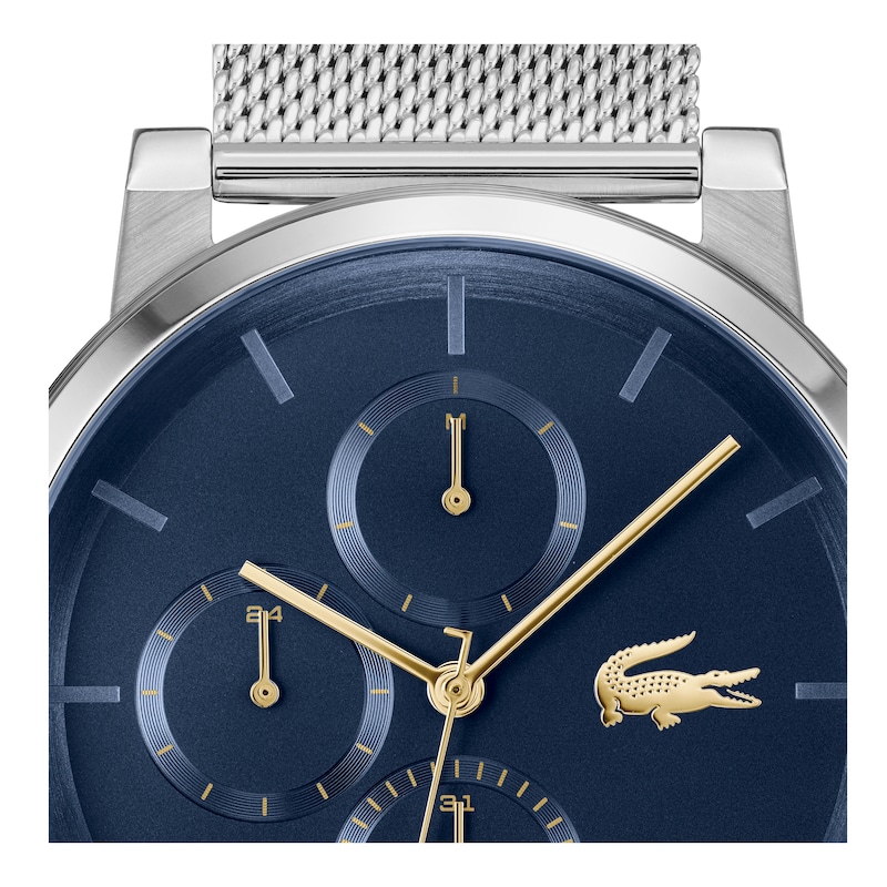 Main Image 2 of Lacoste Men's Replay Multifunction Blue Dial Silver Tone Stainless Steel Bracelet Watch
