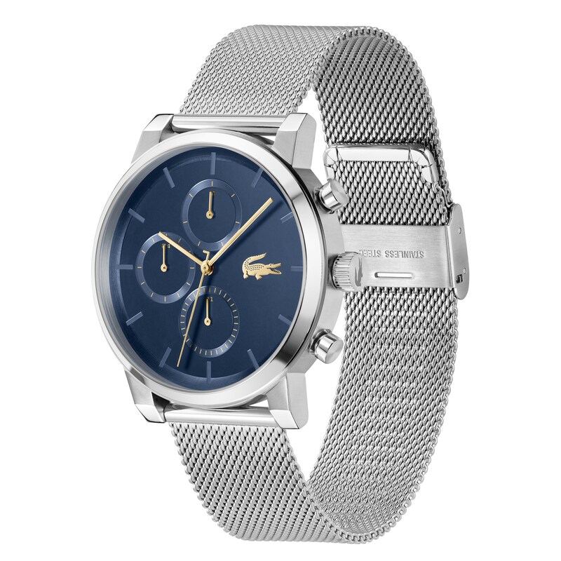Main Image 3 of Lacoste Men's Replay Multifunction Blue Dial Silver Tone Stainless Steel Bracelet Watch