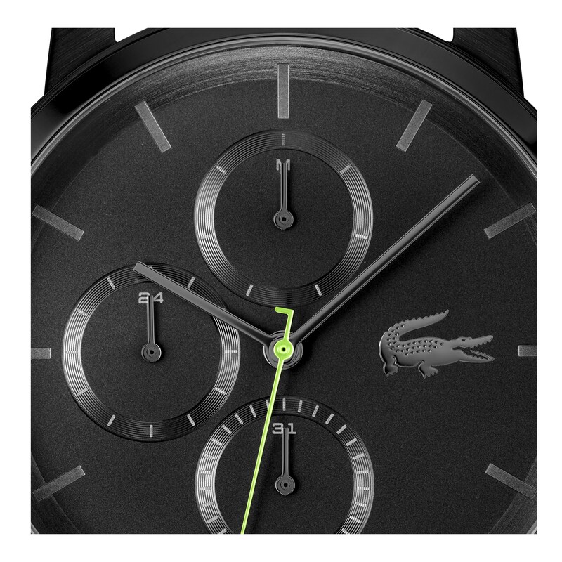Main Image 2 of Lacoste Men's Replay Multifunction Black Dial Black IP Mesh Watch