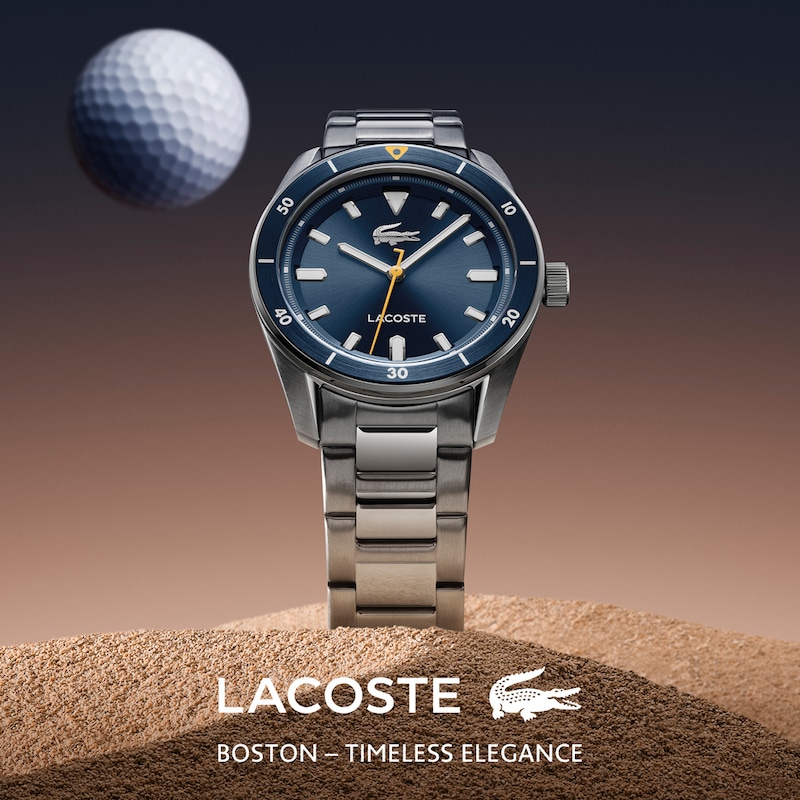 Main Image 4 of Lacoste Men's Boston Navy Dial and Stainless Steel Bracelet Watch