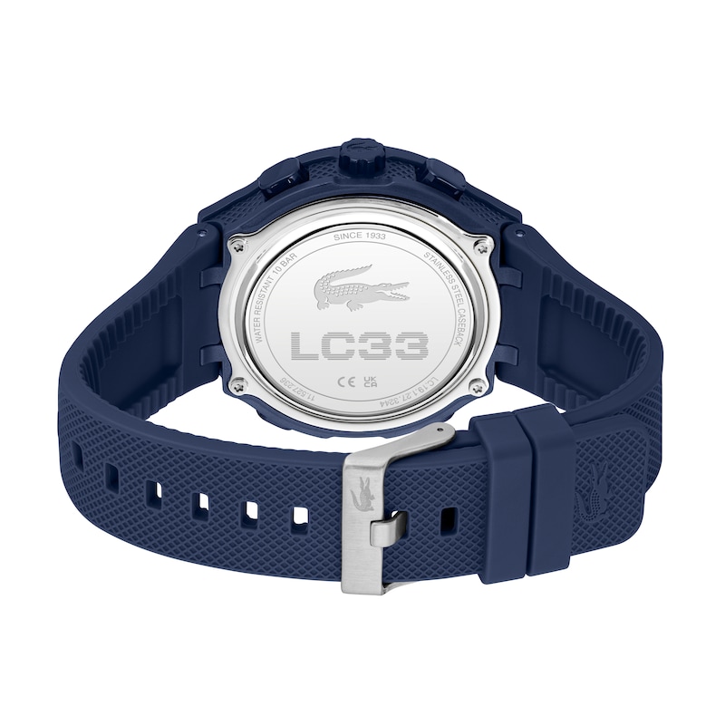Main Image 5 of Lacoste Men's LC33 Navy Blue Dial Analog-Digital Navy Blue Silicone Strap Watch