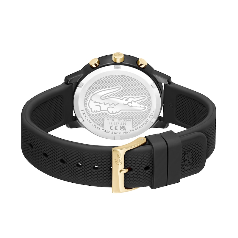 Main Image 4 of Lacoste Men's 12.12 Move Black Dial Multifunction Black Silicone Strap Watch