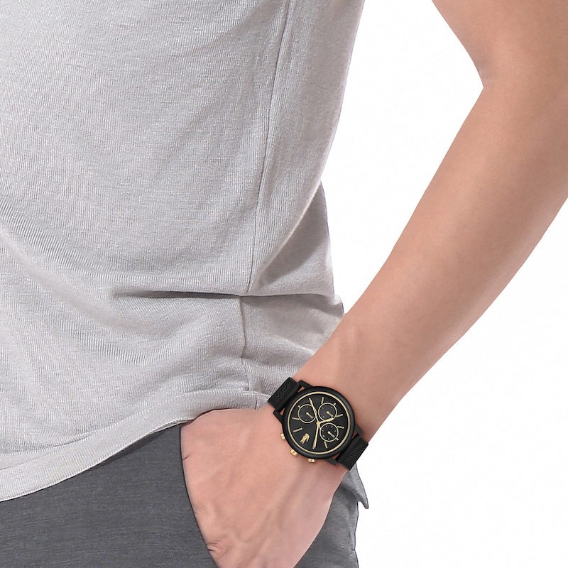 Main Image 5 of Lacoste Men's 12.12 Move Black Dial Multifunction Black Silicone Strap Watch