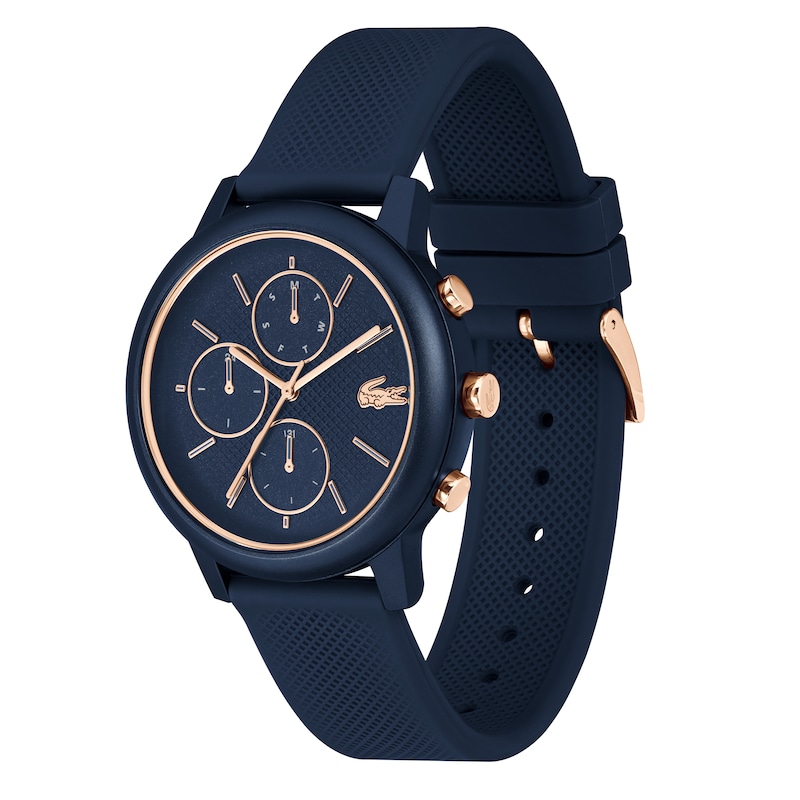 Main Image 3 of Lacoste Men's 12.12 Move Blue Dial Multifunction Navy Silicone Strap Watch