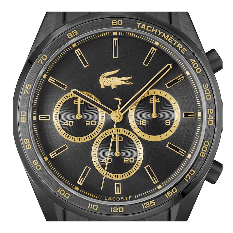 Main Image 3 of Lacoste Men's Boston Black Dial Chronograph Black IP Bracelet Watch