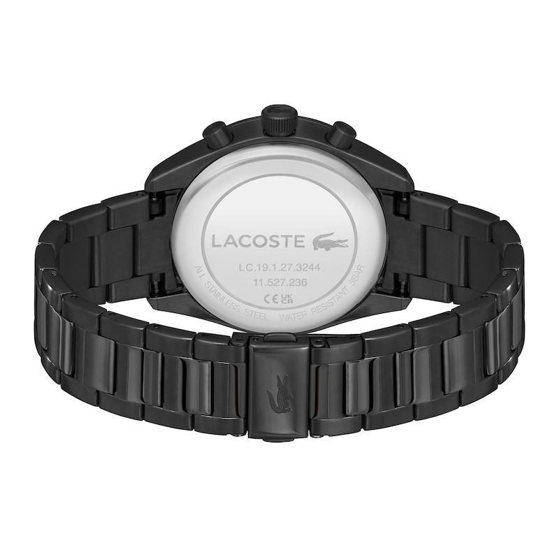 Main Image 6 of Lacoste Men's Boston Black Dial Chronograph Black IP Bracelet Watch