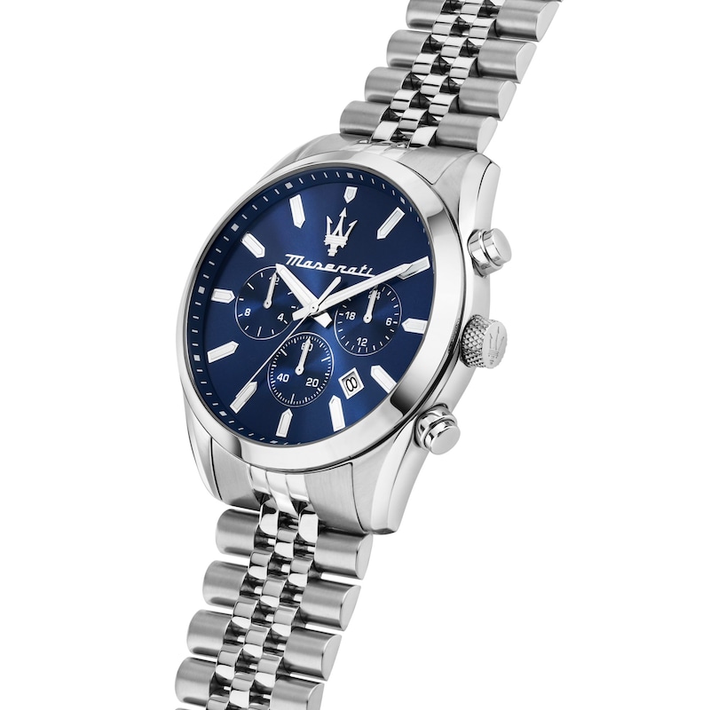 Main Image 4 of Maserati Attrazione Chronograph Blue Dial Stainless Steel Bracelet Watch