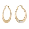 Thumbnail Image 0 of Together Silver & 9ct Bonded Gold Crystal Hoop Earrings