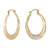 Thumbnail Image 1 of Together Silver & 9ct Bonded Gold Crystal Hoop Earrings