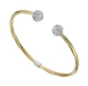 Thumbnail Image 0 of Together Silver & 9ct Bonded Gold Crystal Torque Bangle