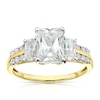Thumbnail Image 1 of 9ct Yellow Gold Three Stone Cubic Zirconia & Shoulder Set Ring