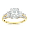 Thumbnail Image 0 of 9ct Gold Three Stone Cubic Zirconia & Shoulder Set Ring