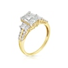 Thumbnail Image 2 of 9ct Yellow Gold Three Stone Cubic Zirconia & Shoulder Set Ring