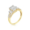 Thumbnail Image 1 of 9ct Gold Three Stone Cubic Zirconia & Shoulder Set Ring