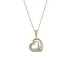 Thumbnail Image 0 of Together Silver & 9ct Bonded Gold 18 Inch Hearts Pendant