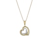 Thumbnail Image 1 of Together Silver & 9ct Bonded Gold 18" Hearts Pendant