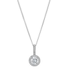 Thumbnail Image 1 of Sterling Silver Cubic Zirconia Halo Pendant