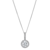 Thumbnail Image 0 of Sterling Silver Cubic Zirconia Halo Pendant