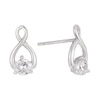 Thumbnail Image 1 of Sterling Silver & Cubic Zirconia Figure of Eight Stud Earrings