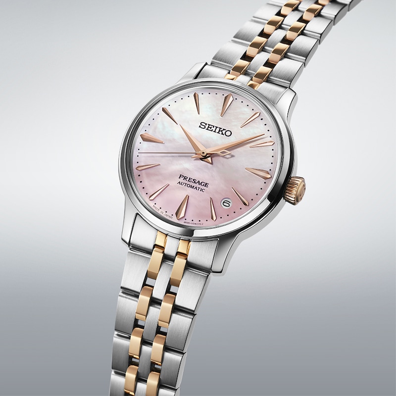 Main Image 7 of Seiko Presage Springtime Cocktail Time Limited Edition Pink Dial Silver Tone Bracelet Watch