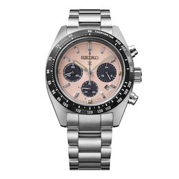 Seiko Prospex Speedtimer ‘Youngtimer’ Pale Pink Dial Stainless Steel Bracelet Watch