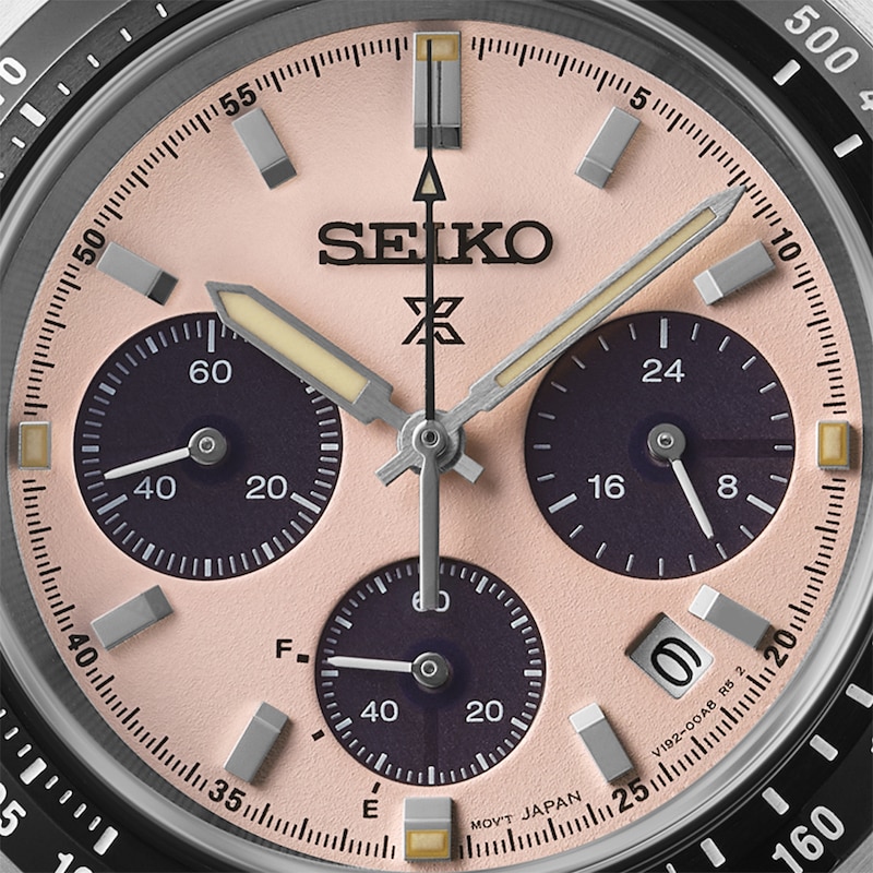 Main Image 3 of Seiko Prospex Speedtimer ‘Youngtimer’ Pale Pink Dial Stainless Steel Bracelet Watch