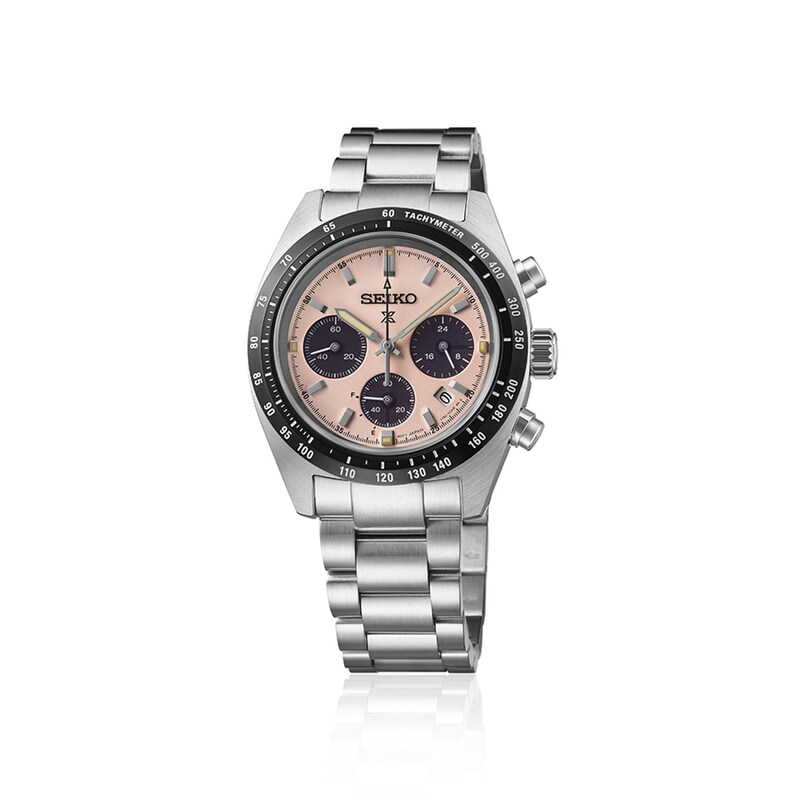 Main Image 4 of Seiko Prospex Speedtimer ‘Youngtimer’ Pale Pink Dial Stainless Steel Bracelet Watch