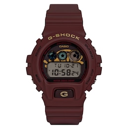 Casio G-Shock x Syna Central Cee Collab Limited Edition Digital Logo Dial & Bordeaux Red Resin Strap Watch