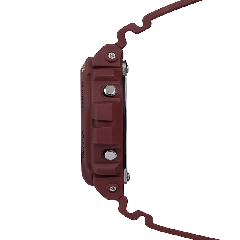 Main Image 4 of Casio G-Shock x Syna Central Cee Collab Limited Edition Digital Logo Dial & Bordeaux Red Resin Strap Watch