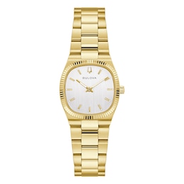 Bulova Super Seville Women's Silver-Tone Dial & Golden Tone Stainless Steel Bracelet Watch