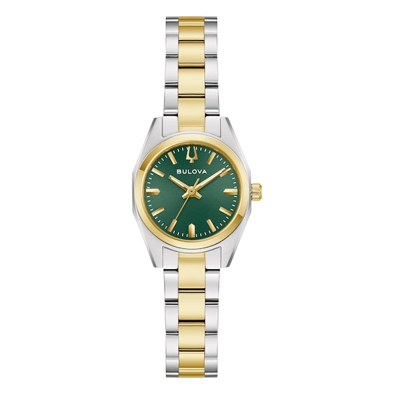Bulova Surveyor Women's Green Dial & Two Tone Stainless Steel Bracelet Watch