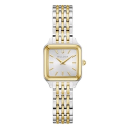 Bulova Sutton Women's Silver-Tone Dial & Two Tone Stainless Steel Bracelet Watch