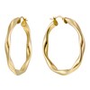 Thumbnail Image 0 of Together Silver & 9ct Bonded Gold Twisted 30mm Hoop Earrings