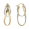 Thumbnail Image 0 of Together Silver & 9ct Bonded Gold Double Hoop Earrings