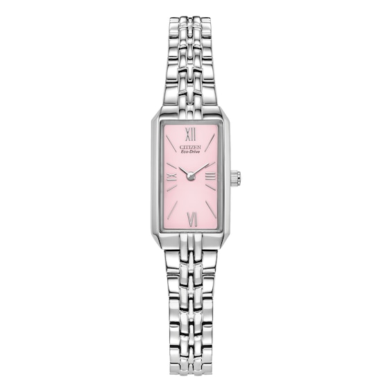 Citizen Women's Dress Pink Dial & Silver Tone Stainless Steel Bracelet Watch