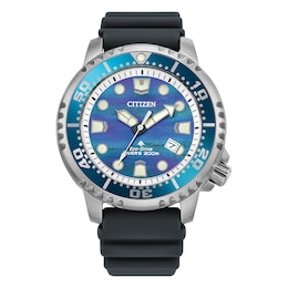 Citizen Promaster Men's Blue Dial & Black Polyurethane Strap Watch