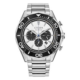 Citizen Sport Men's White Dial & Silver Tone Stainless Steel Bracelet Watch