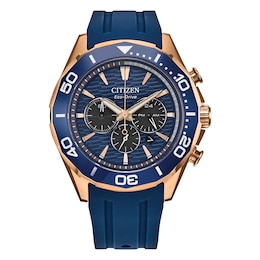 Citizen Sport Men's Blue Dial & Navy Blue Polyurethane Strap Watch