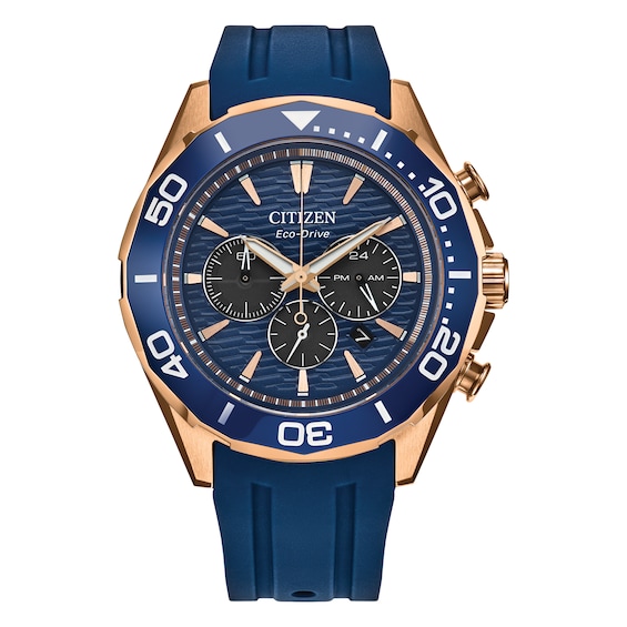 Citizen Sport Men's Blue Dial & Navy Blue Polyurethane Strap Watch