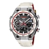 Thumbnail Image 1 of Casio Edifice ECB 2300HR 1AEF Honda Racing Collaboration Black Dial White Leather Strap Watch