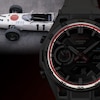 Thumbnail Image 6 of Casio Edifice ECB 2300HR 1AEF Honda Racing Collaboration Black Dial White Leather Strap Watch